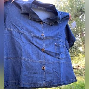 Denim Shorts & Shirt Set Biel Bonne